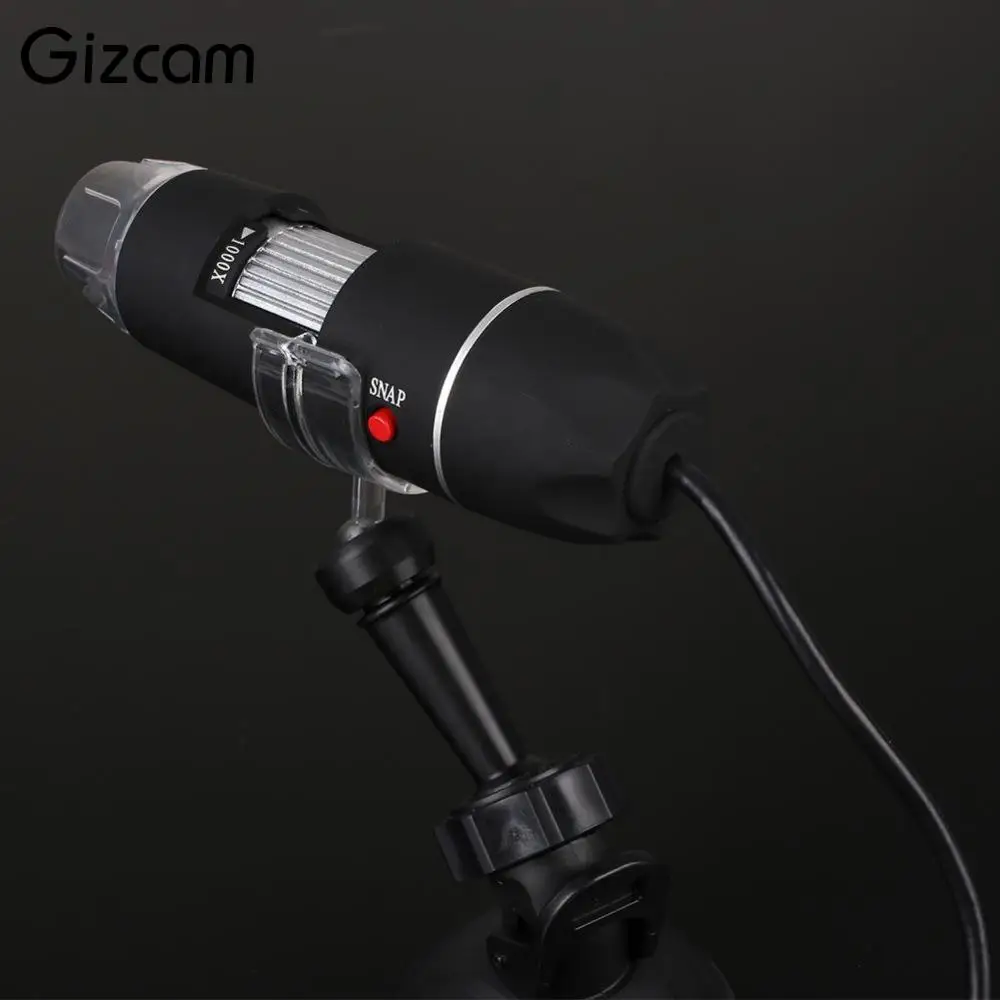 Gizcam портативный 1000x цифровой USB микроскоп 8 LED эндоскоп HD лупа видео камера высокое