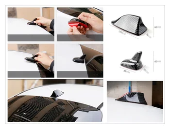 

Car universal Carbon fiber ornament wireless roof tail shark fin for Lexus IS350 GS430 RX400h RX330 IS250 ES330