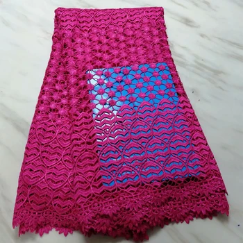 

2019 nieuwe van hoge kwaliteit geborduurd weefsel 5 yard van Franstalige Afrikaanse Nigeria bedrading kant net lacy post pakken