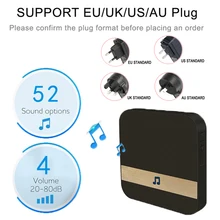 EU/US/AU/UK подключить дополнительно Крытый звонок колокольчика поддержка наш магазин DBV05P беспроводной дверной звонок Камера Беспроводной безопасности Камера