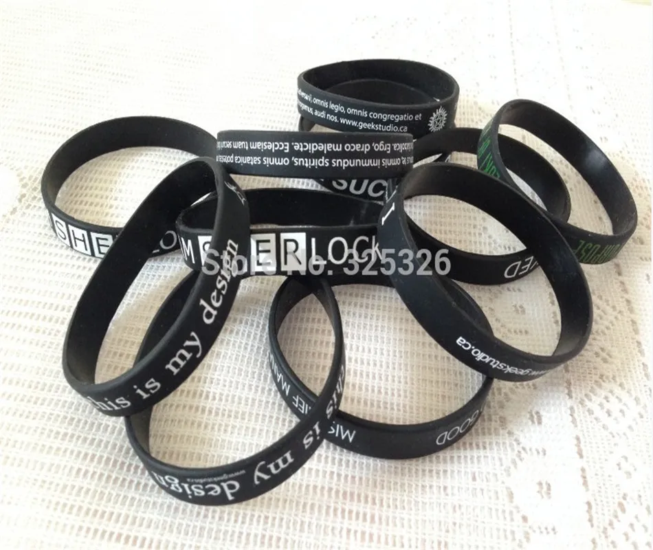 

Black customized Wristband, any Colour, solid black Band, logo words text printed,Custom Design are Welcome, 50pcs/Lot