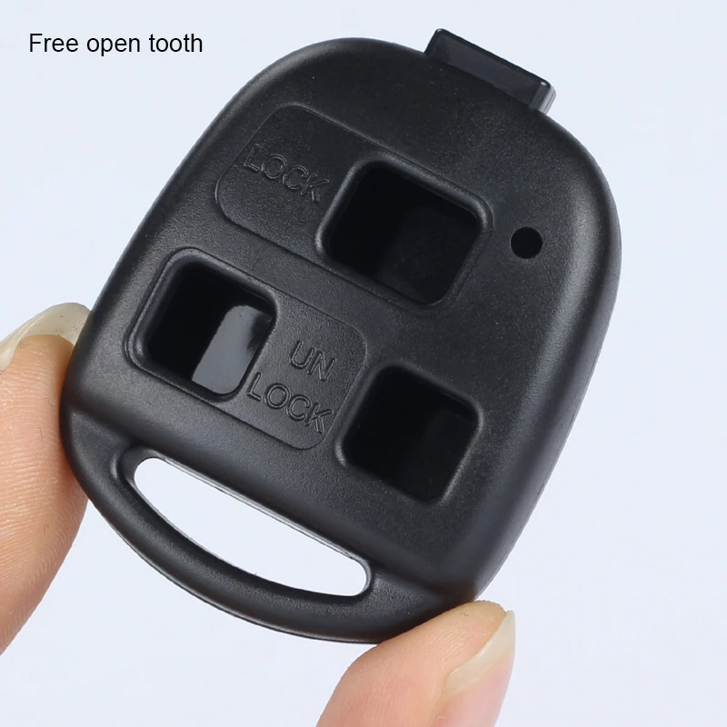 

3 Button Black Car Folding Key Remote Control Key Replacement Shell For Toyota Old Prado Key Case Shell Cover Car Auto Parts