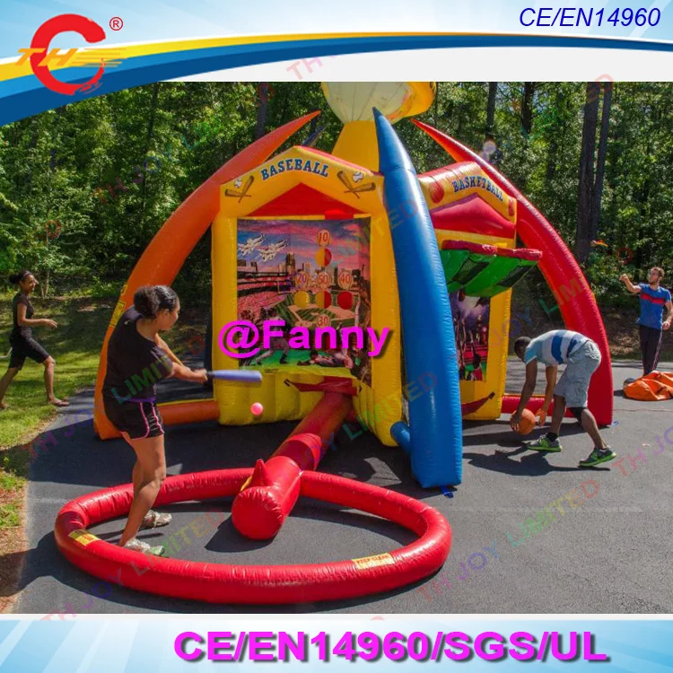 free air shipping 5 in 1 inflatable carnival games for sale, durable