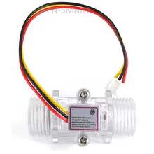 Medidor de fluxo de água g1/2, medidor de fluxo de água, de plástico, medidor de turbina, para arduino, fácil de medir, taxa de fluxo com XH-3P conector