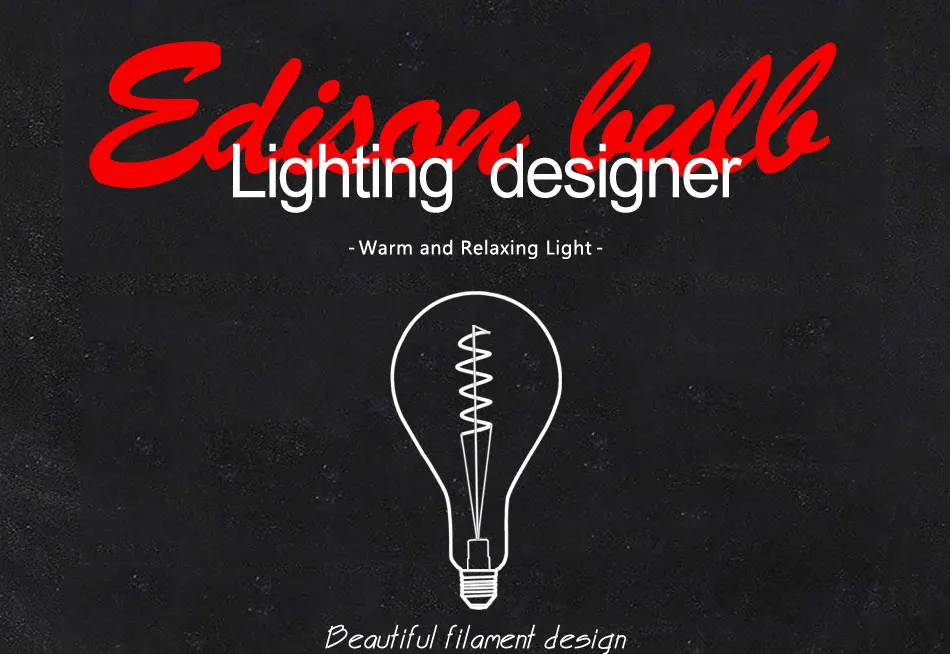 A130 большой Эдисон светодиодные лампы E27 спираль светильник Янтарный Ретро энергосберегающие винтажная лампа Эдисона с нитью накаливания led светильник люстра 220 В 4 Вт PS42