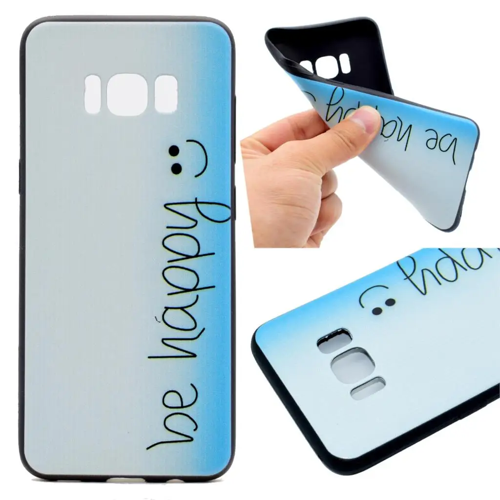 Dulcii caso для samsung Galaxy S8 принт ТПУ гель Красота дело fundas Капа-быть счастливый и улыбка