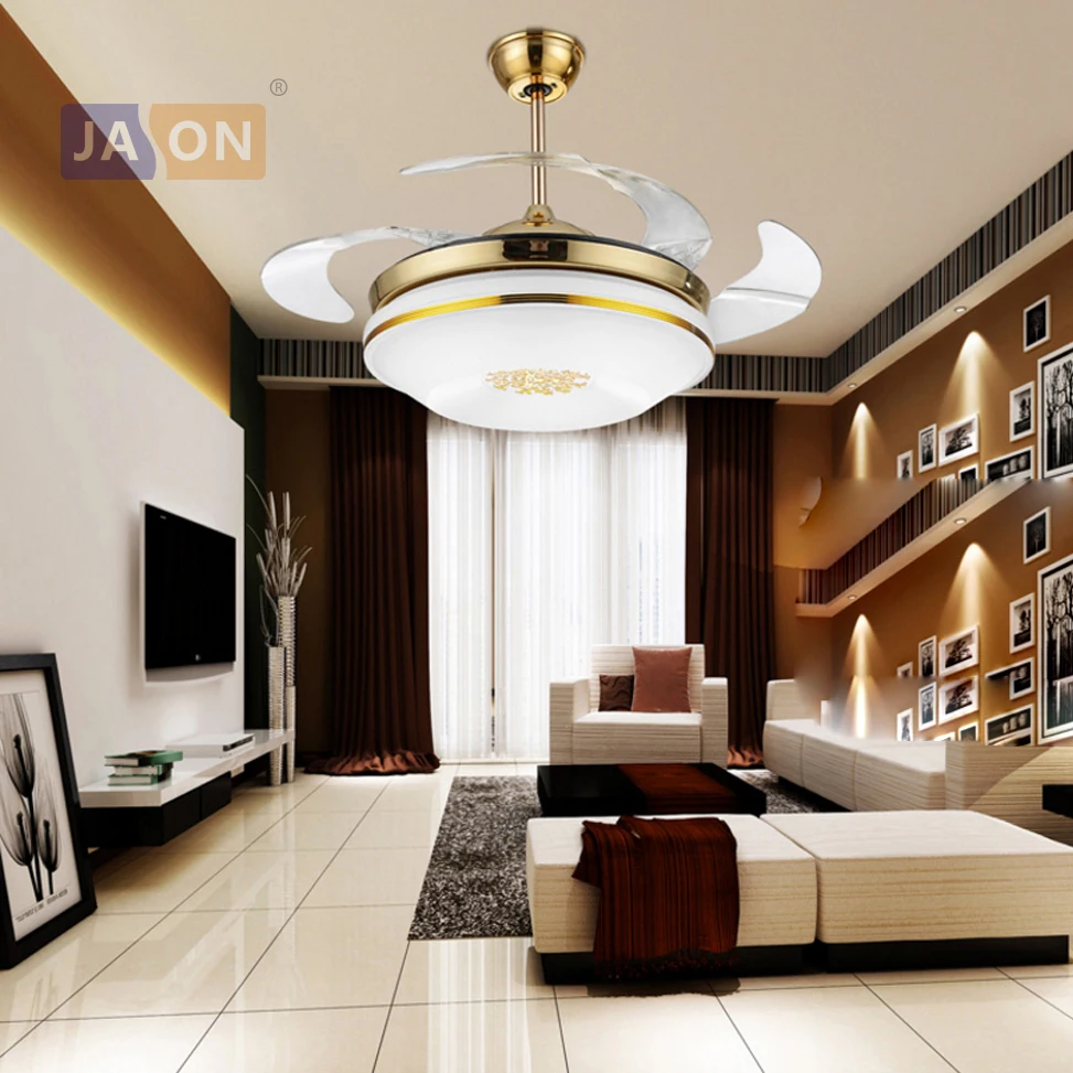 

LED Modern Steel Alloy Acryl ABS Gold Chrome Ceiling Fan.LED Lamp.LED Light.Ceiling Lights.LED Ceiling Light.For Foyer Bedroom