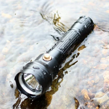 

T6 White Diving Powerful Led Flashligh Usb Charging Underwater Light Night Dive Long-range Waterproof Flashlight Diving 50 Meter