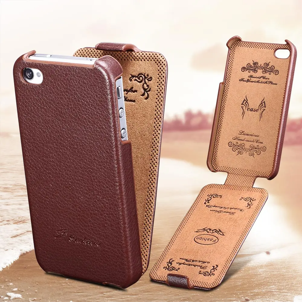 Koop Lederen Flip Case Voor iPhone 4 4 S 4G Cover Vintage Telefoon tas gevallen Voor Apple iPhone 4 4 S Case Coque PU Lederen Ultra Dunne ontwerp