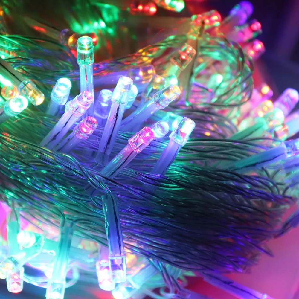 100 м светодиодный строки Фея праздник Deaoration свет AC220V наружного освещения для Рамадан Рождество Свадьба 600/800 светодиодный s JQ