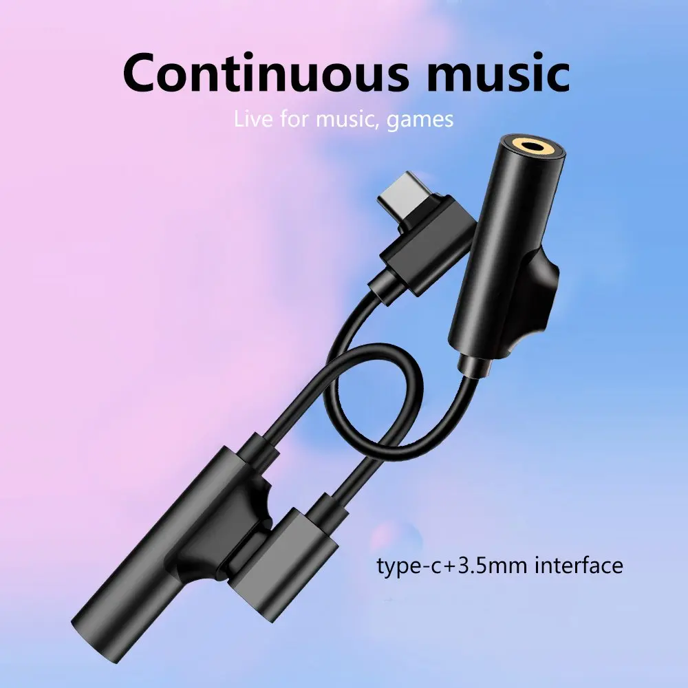 Cherie 2в1 Тип C 3,5 мм аудио адаптер Разъем для наушников зарядное устройство для Oneplus 7 samsung huawei Xiaomi type-C зарядный кабель разветвитель