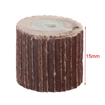 

Blinds Impeller Grinding Sandpaper Flap Wheel Head 15MM Shank Mandrel For Rotary Mini Drill Polish Tool