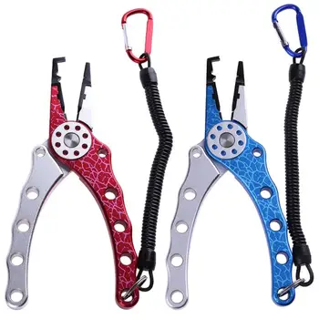 

Aluminum Die Casting Fishing Pliers Hook Remover Split Ring Line Cutter Portable Multifunctional Camping Fishing Tools