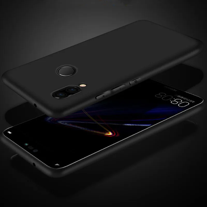 Black Silicone case for huawei P20 Lite case (2)