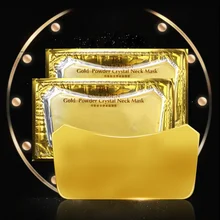 חם זהב קולגן צוואר מסכת קריסטל זהב אבקת הלבנת אנטי-הזדקנות צוואר טיפול לחות להסיר צוואר קמטים(China)