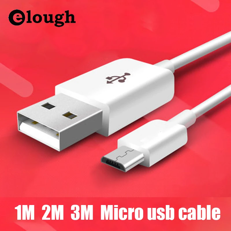  Elough Original 1m 2m 3m Long Mobile Phone Cable Micro USB Cable For Xiaomi Huawei Samsung Galaxy s5 s6 LG Sony Microusb Cable 