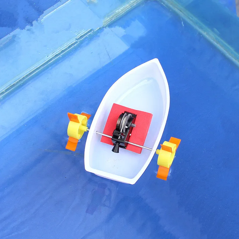 Science experiments Toys handmade Paddle wheel ferry wheel boat ship DIY material Discovery Toys best gifts for kids children
