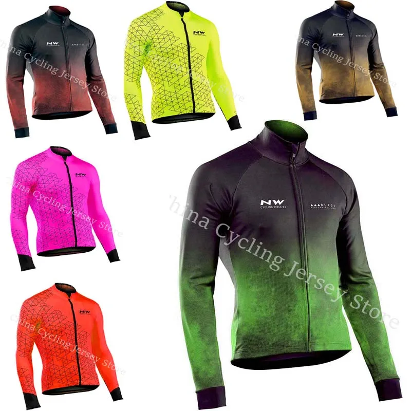 

Ropa ciclismo NW New men Long Sleeve Bicycle Cycling Jersey MTB bike Shirt Autumn Breathable Outdoor Sports Racing Clothing A7