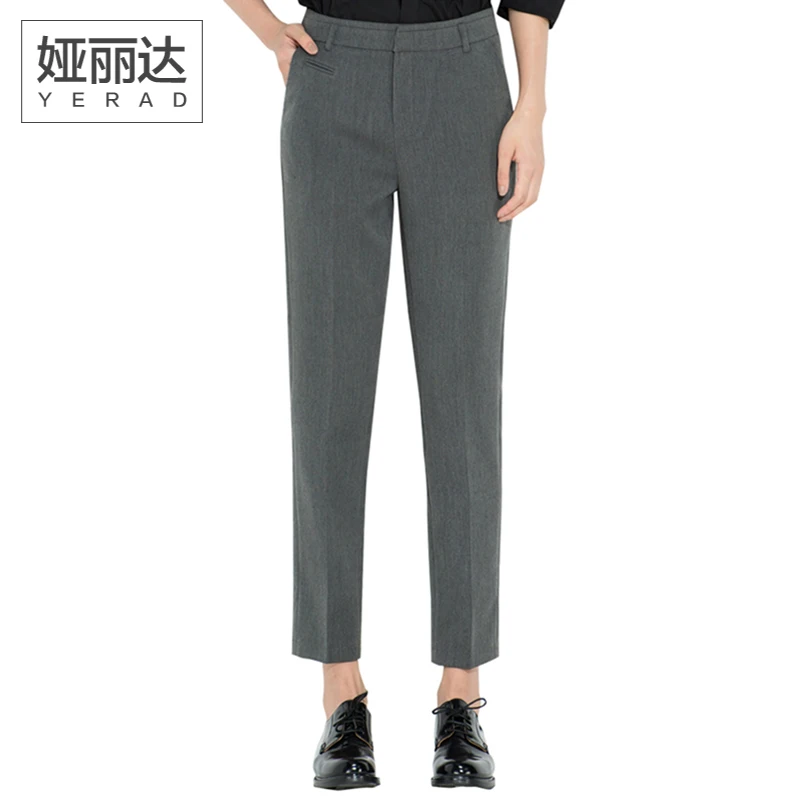 YERAD Women's Suit Pants Harem Pants Casual Baggy Pants Women OL Work Suits Ladies Ankle Length