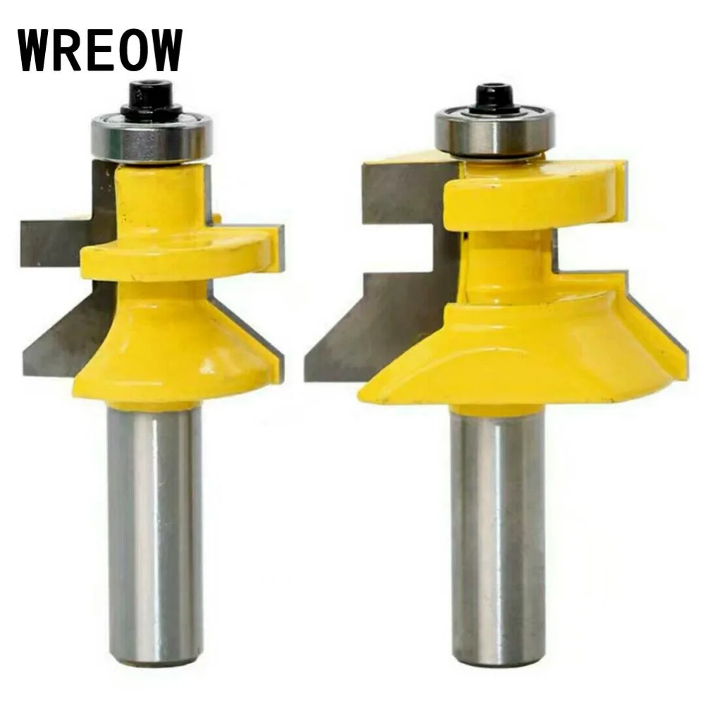 New 2pcs/set 1/2 inch Shank Router Bit Woodworking Tenon Cutter Tool