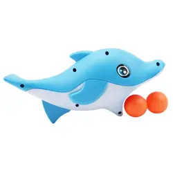 Новый мультфильм снаряд динозавр Акула дельфины катапульта мяч Запуск мяч включают пинг понг игрушка для детей игры весело