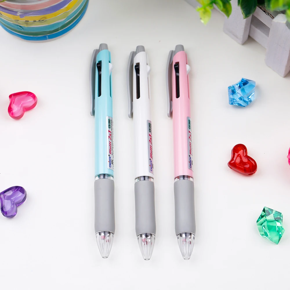 TOMTOSH 1 item /3 color ball pen / multi purpose dual use pen / multi