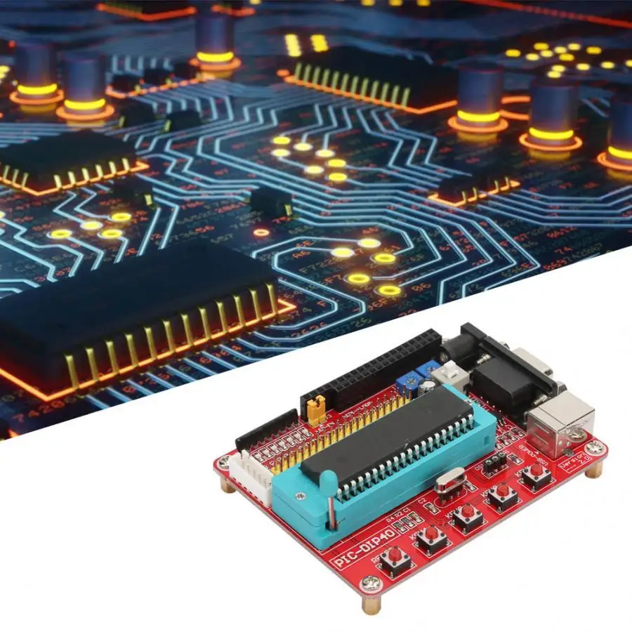 

PIC16F877A Microcontroller Development Board Microchip Learning Board with RS232 Interface