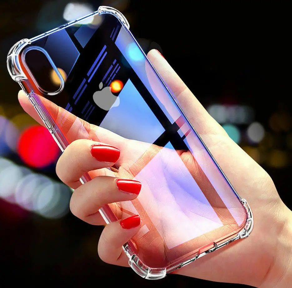 

For iPhone Case 8 7 6 Plus XS Max XR Bumper Shockproof Silicone Protective Cover