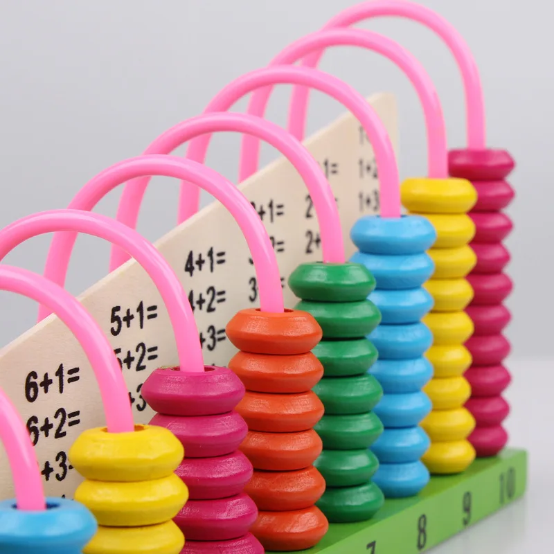 Wooden abacus Baby Math toys Rainbow Bead Classic Montessori