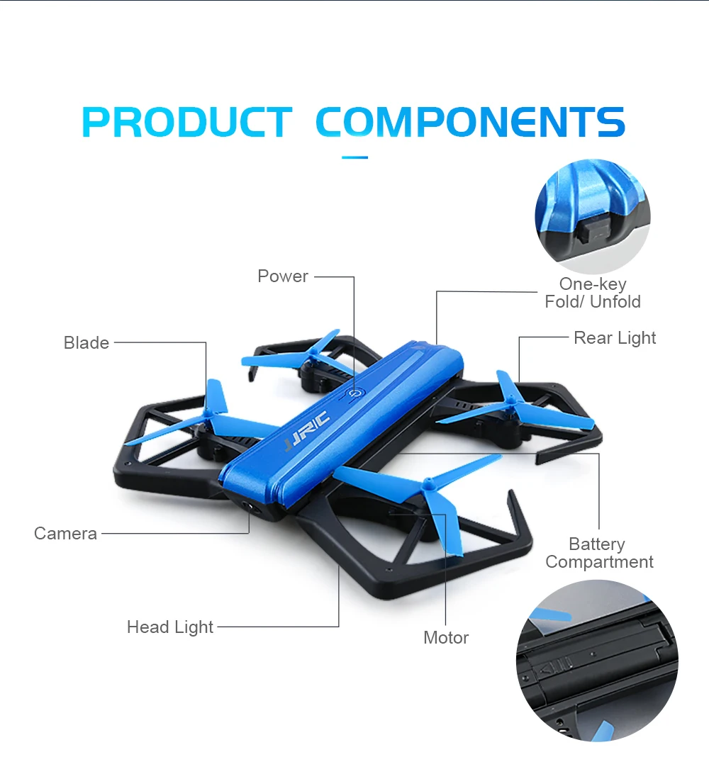 JJRC H43WH RC Helicopters WIFI FPV Mini Drone with Camera HD Foldable Arm Quadcopter-17