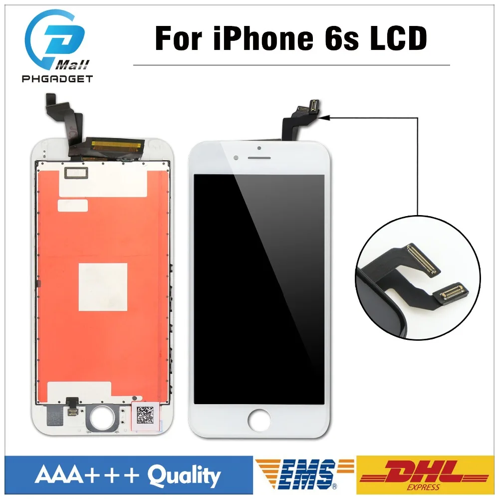 

20 pcs/lot AAA+ Digitizer Touch Screen and LCD Display For iPhone 6S replacement top quality Black White