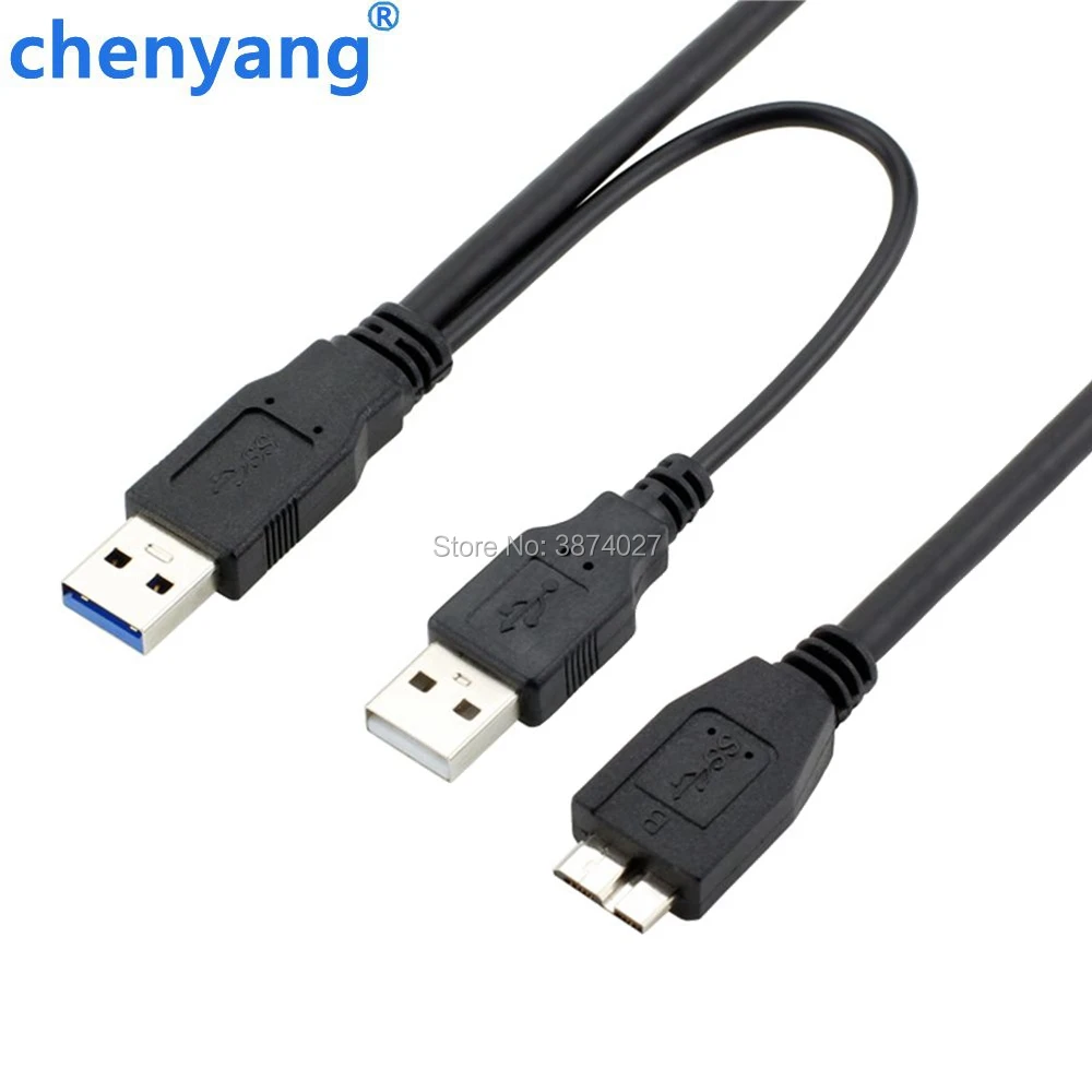 Кабель переходник с USB 3 0 папа на Micro дополнительным питанием usb B кабель для