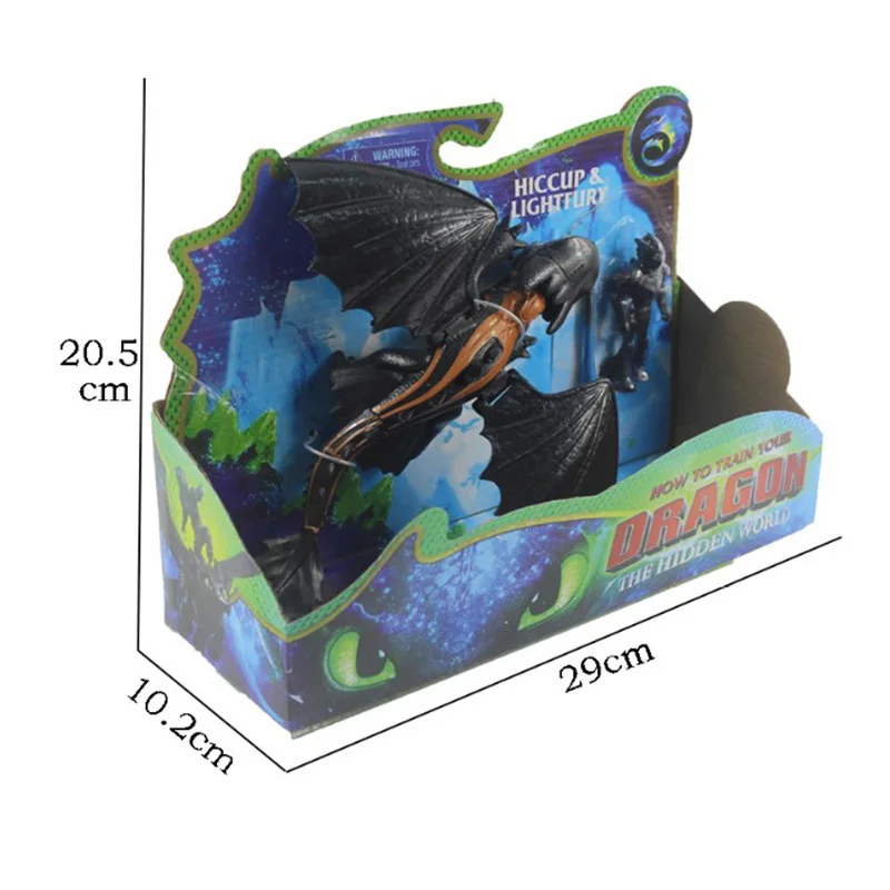 

Boxed How to Train Your Dragon 3 Toothless Action figure Popcorn cup Light Fury Toothless Toys For Children's Birthday Gifts