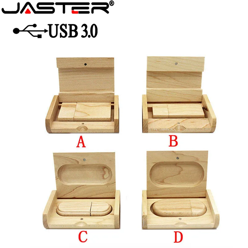 

JASTER USB 3.0 (over 10 pcs free LOGO) Wooden usb flash drive memory Stick pendrive 8gb 16gb 32gb 64gb Photography wedding gift