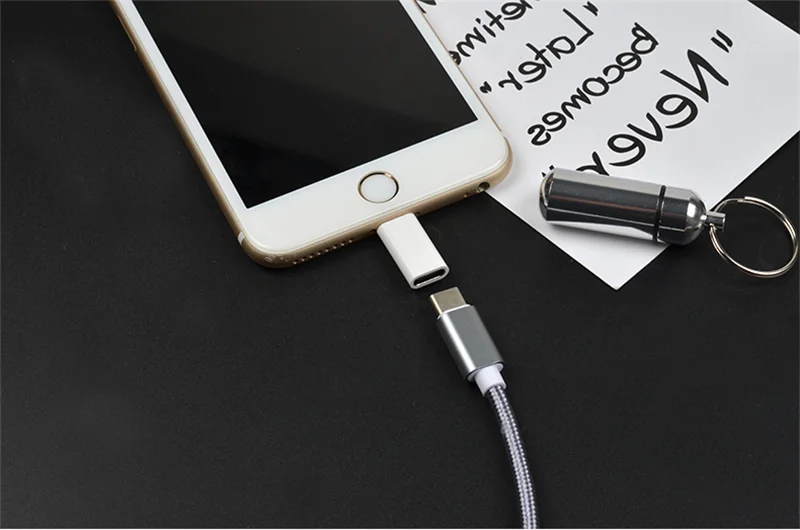 USB C мама к IOS Мужской адаптер для Apple IPhone X XR XS Max 8 7 6 6S Plus тип-c к 8pin зарядный кабель синхронизации зарядного устройства конвертер