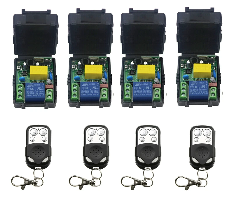 AC 220 v 1 ch RF Wireless Push Remote Control Light Switch System 4