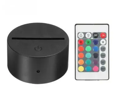 Настраиваемый светодиодный 3D светильник ночник Прямая поставка - Испускаемый цвет: 16 Color with Remote
