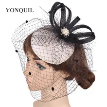 15 Colors glamorous fabric fascinator base elegant women veils headpiece party hat dance headwear for wedding