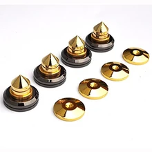 4 sets Gold Speaker Spikes Subwoofer Spikes Isolation CD Amplifier Turntable Pad Stand Feet