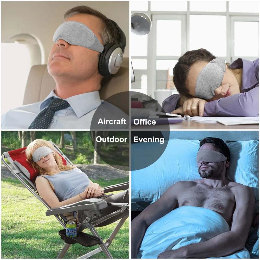 

Cotton 3D Sleeping eye mask Travel Rest Aid Eye Mask Cover Relieve Fatigue Eye Light Blocking Mask