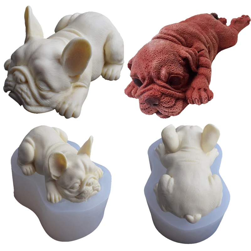 3D Bull Dog силиконовые формы Shar Pei Mousse для торта мыла помадные клейкая паста