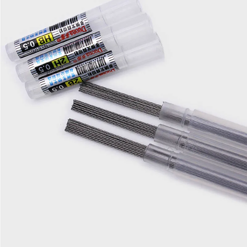 리필 리드 코어 기계식 펜슬, 2H, 0.5mm, 0.7mm, 6 개
