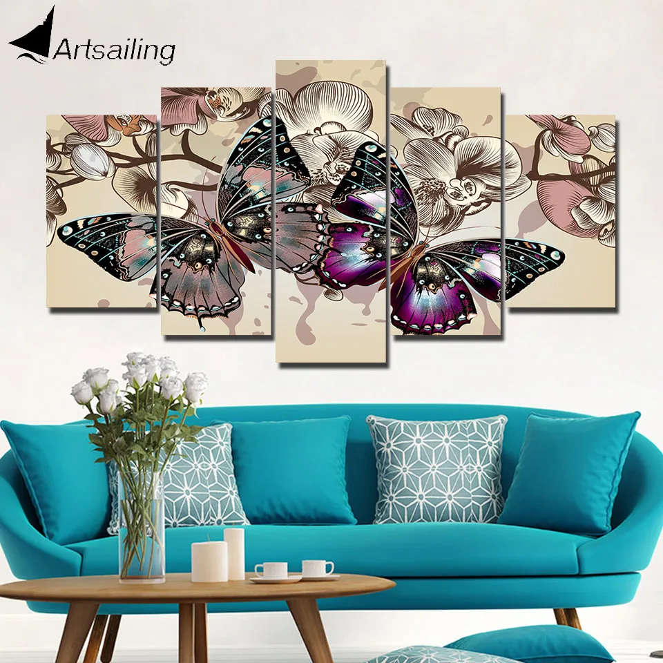 ArtSailing 5 panel wall art on canvas canvas pictures for living room