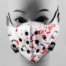 Спайк металлический браслет маска маскарад кровавый белый кожаный косплей унисекс готический панк