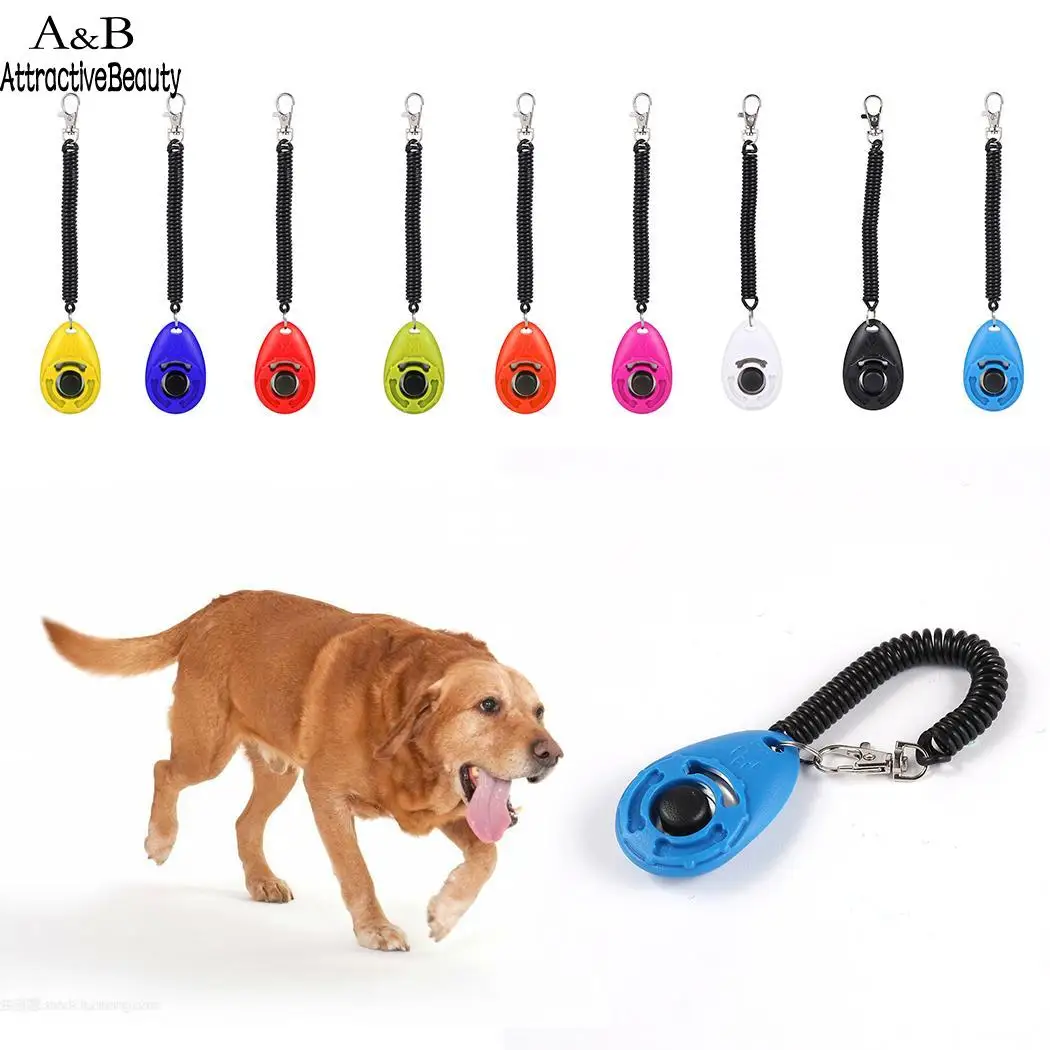 Pet Training Dog Clicker Adjustable Sound Key Chain with Wrist Strap