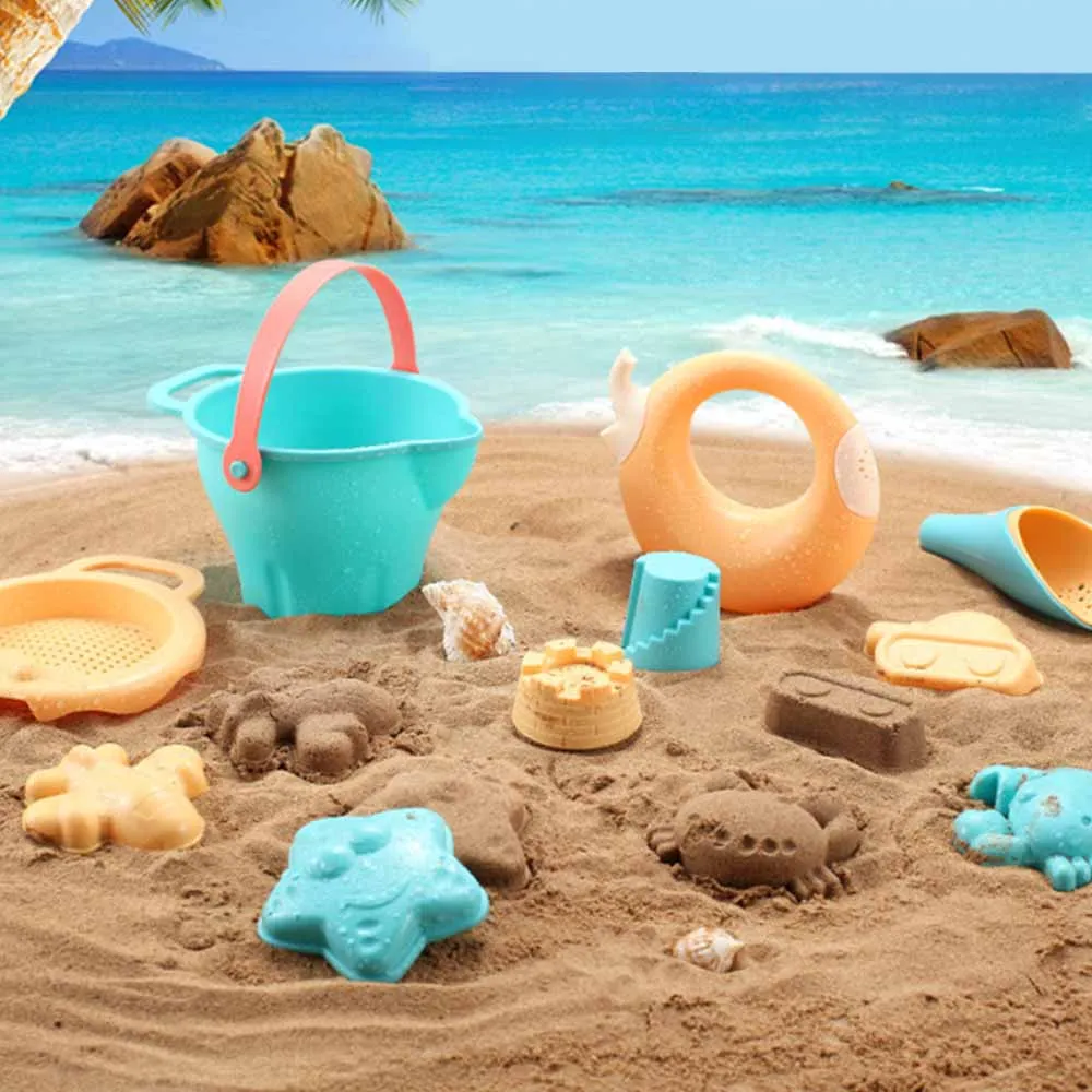 Finest 5-17pcs Castle Sand Clay Mold Digging Shovel Tools Water beach toy Bath Water Playing Toy Portable