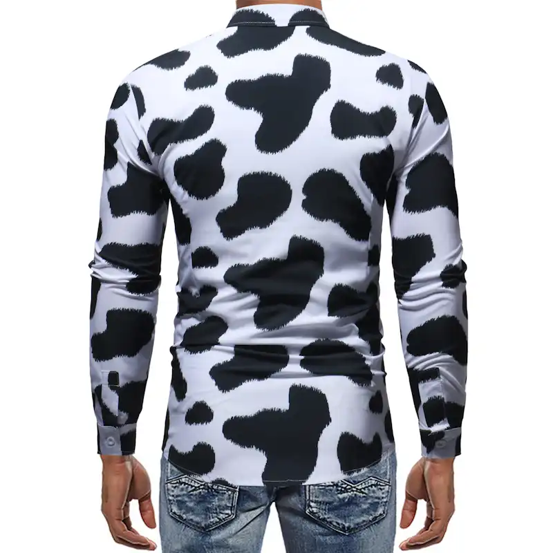 cow print mens shirt