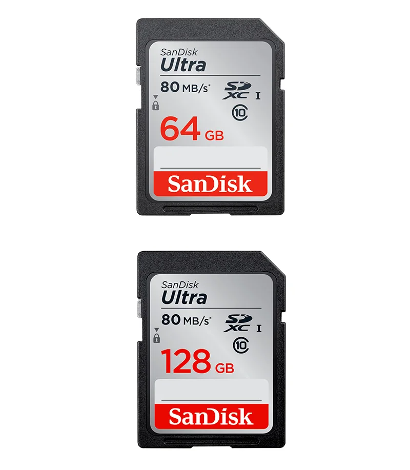 100% Оригинальные SanDisk Ultra SD карты Макс скорость чтения 80 м/с 128 ГБ SDXC Class 10 UHS-I для камера