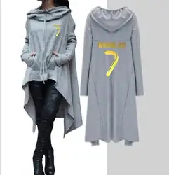 CR7 Криштиану Роналду толстовка новый осень-зима модные длинные толстовка BTS пуловер Для женщин толстовка с Гоку