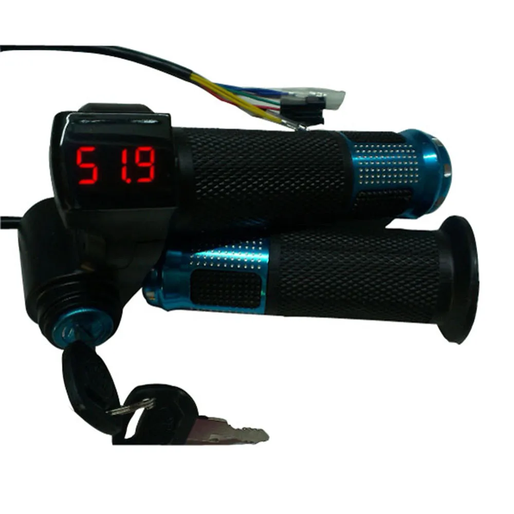 Excellent 12V/24V/36V/48V/60V/72V ebike throttle with battery power LCD display Switch Handlebar Grips for electric bike/scooter/ebike 2